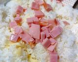 ハムチーズと焼き醤油の焼きおにぎり作り方4写真