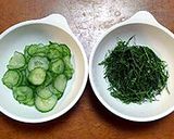 サンマの蒲焼丼 胡瓜とシソでサッパリと!作り方3写真