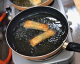 麻婆豆腐とそうめんの春巻き包み作り方3写真