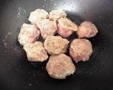 肉ボールの味噌チリソース作り方3写真
