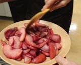 りんごの赤ワイン煮〜バラの花びら風〜作り方4写真