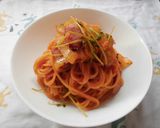 豆苗入り、ナポリタン作り方2写真