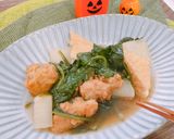 唐揚げと厚揚げで簡単煮物作り方6写真