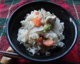 薄味仕立て！鶏ごぼう炊き込みご飯です。作り方2写真