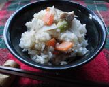 薄味仕立て！鶏ごぼう炊き込みご飯です。作り方3写真