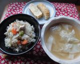薄味仕立て！鶏ごぼう炊き込みご飯です。作り方4写真