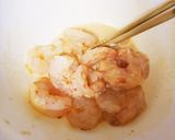 赤エビと野菜の卵揚げ作り方1写真