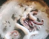 簡単！茹でて薬味☆ イカ ゲソポン酢作り方1写真