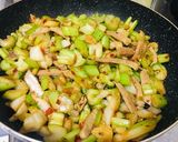 ピリ辛セロリと豚肉の炒め物作り方6写真