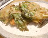 さつまいもとセロリの葉でおいしいかき揚げ作り方5写真