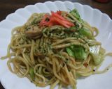 鶏肉入り焼きそば作り方5写真