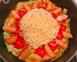 キャベツ沢山！ミートスープパスタ鍋！作り方9写真