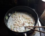 サッポロ一番塩ラーメン☆カルボナーラ風作り方3写真