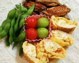 お弁当(10/6)じゃが芋入り玉子焼き作り方1写真