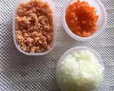 グラタン風と玉ねぎと人参の炒め物作り方1写真