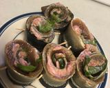 秋刀魚の梅しそロール作り方3写真