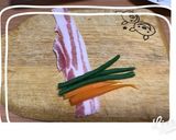豚バラの彩り野菜巻き作り方1写真