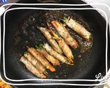 豚バラの彩り野菜巻き作り方3写真