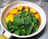 ●かぼちゃと小松菜の煮物●作り方4写真