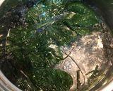 さつまいも葉と茎の味噌汁作り方5写真