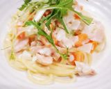 簡単♡鮭と水菜のクリームパスタ♡作り方8写真