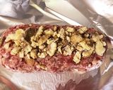 焼栗のせフライパンで簡単ミートローフ作り方4写真