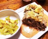 焼栗のせフライパンで簡単ミートローフ作り方8写真