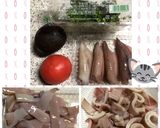 エンペラとトマトのアボカドマリネ♪作り方1写真
