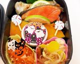 おばけちゃん海苔弁当　ハロウィン　詰め方作り方8写真