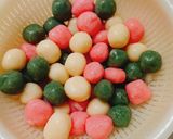 お豆腐と白玉粉を使って簡単三色団子♪作り方9写真