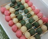 お豆腐と白玉粉を使って簡単三色団子♪作り方10写真