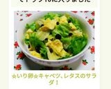 ☆いり卵☆キャベツ、レタスのサラダ!作り方6写真