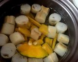 カボチャとお麩のお味噌汁作り方2写真