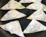 アレンジポテサラ♪ワンタン皮でお魚サモサ作り方4写真