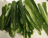 空芯菜と冷凍唐揚げの唐辛子炒め作り方1写真