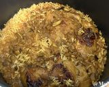 モルグ・ラーイェ・ポロウ　鶏肉の重ねご飯作り方7写真
