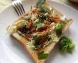 ソース味。キャベ軸×おかかの和トースト作り方6写真