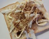 ソース味。キャベ軸×おかかの和トースト作り方5写真