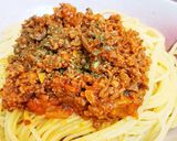 トマトジュースで作るミートパスタ作り方7写真