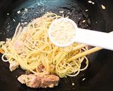 わらさポン酢サルサソース残りDEパスタ作り方3写真