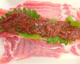 帰宅後に簡単♡豚肉の梅シソロール照り焼き作り方1写真