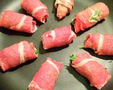 帰宅後に簡単♡豚肉の梅シソロール照り焼き作り方2写真