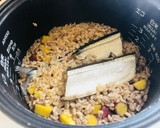秋刀魚とさつまいもの炊き込み玄米ご飯作り方4写真