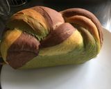 三色三つ編みふわふわマーブル食パン作り方9写真