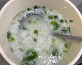 簡単★ネギと鮭フレークの卵雑炊作り方1写真