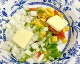 ピンクの明太ポテサラ♡ポテトチップ添え♬作り方3写真