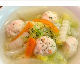 簡単！白菜と人参の鶏団子スープ作り方6写真