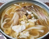 タマゴタケの玉子うどん・薩摩芋の茎入り作り方10写真