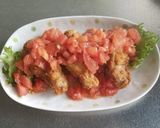 ドラムチキン唐揚げフレッシュトマトソース作り方12写真