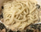 ごま油香る♫海苔とツナのクリームうどん作り方2写真